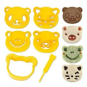 CuteZcute Sandwich Cookie Cutter and Pastry Bread Stamp Kit Bakeware Mold