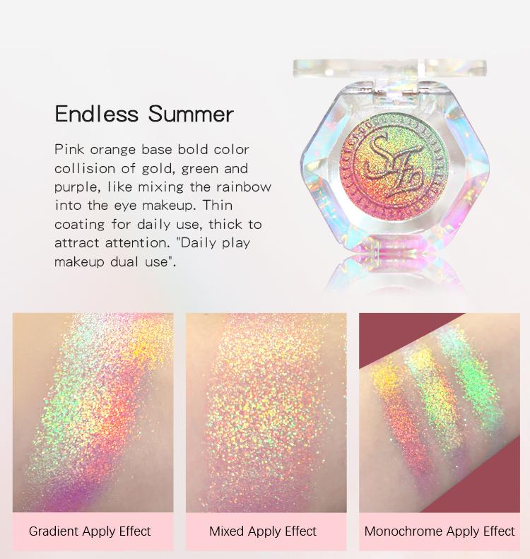 SHEENEFFECT Multichrome Eyeshadow Color-Shifting Gradient Trichrome Sheen Magical Radiant Makeup Cosmetic