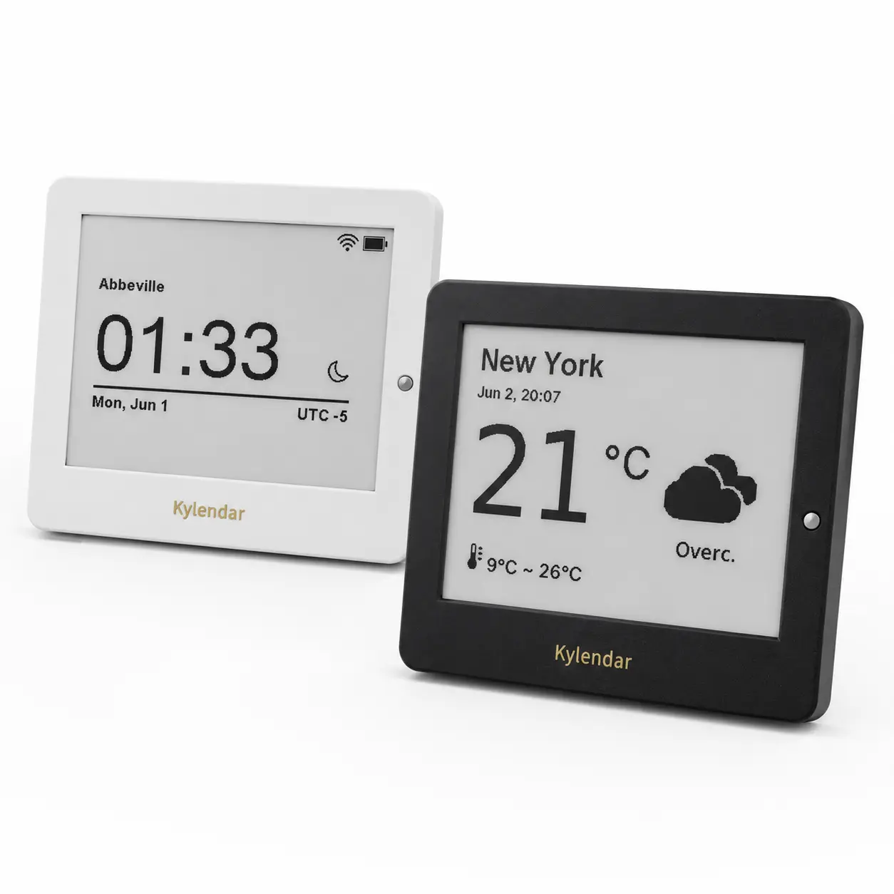 4.2in Minimalist ABS Digital Calendar Clock - Battery-Operated, Self-Setting with Auto DST, Day & Date, Customizable Alarms, Multi-Language Support, Easy Setup, Lightweight Room Decor Prop for Bedrooms, Living Rooms