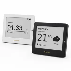 Desktop Calendar, World Clock & Global Weather Display — Sleek & Stylish | A Chic Desktop Accessory | "Ins-Style" Aesthetic | Minimalist Calendar & Clock | A Photogenic Desktop Ornament