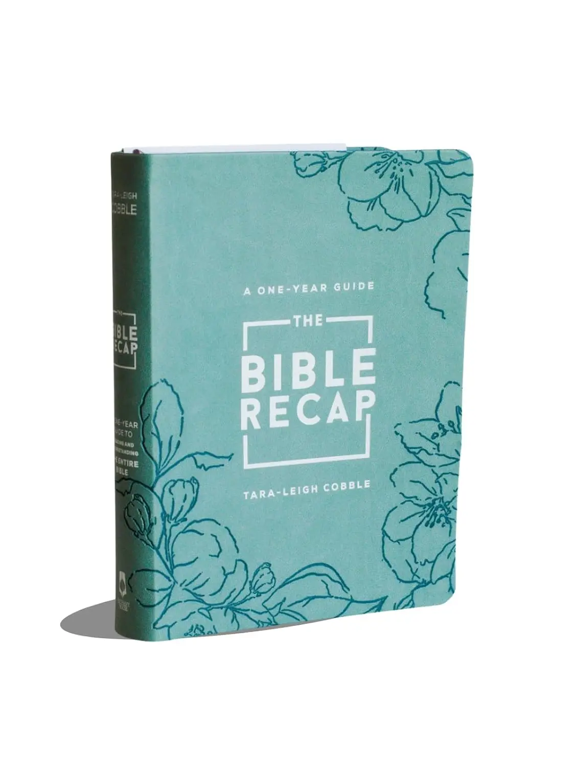 The Bible Recap: 1-Year English Religious Guide to Reading and Understanding the Entire Bible, Deluxe Hardcover Edition - Durable and Long-Lasting Sage Floral Imitation Leather Cover