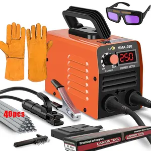Free shipping Super Mini Stick Welder ,110V 250A ARC Portable MMA   for Beginners,  with 40pcs  Rod Tools,IGBT Inverter Welder,Hot Start Arc Force Anti-stick (Red) welding machine