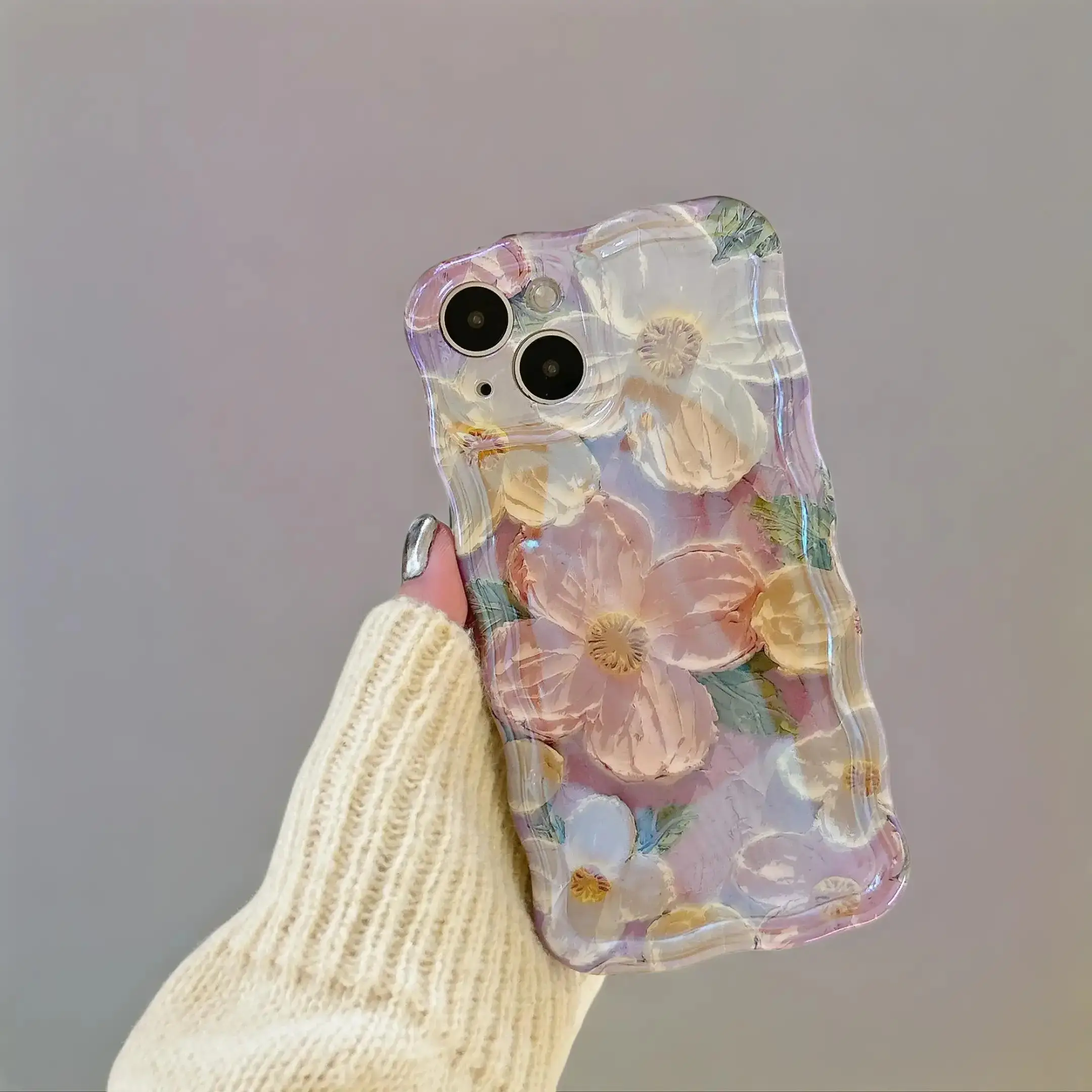 Fall Floral Pattern Phone Case, Multicolor Decorative Phone Protector Cover, Phone Protective Cases, Phone Accessories Compatible with iPhone 11 12 13