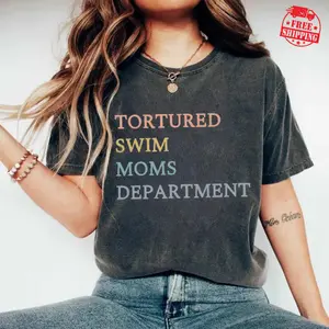 [Sale up to 50%] [Free Ship] Swim Shirt Comfort Colors, Swim Mama Shirt, Personalized Gift Swim Mom, Swimming Mom Gift