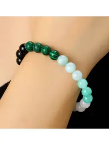 Attract Wealth Multi-Prosperity Artificial Crystal Bracelet, Synthetic Tiger Eye Agate, Unique Design Jewelry, Trendy Accessory