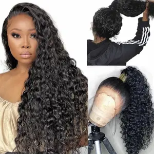 Pre-Cut 360 Lace Water Wave Wig – Human Hair Glueless Drawstring