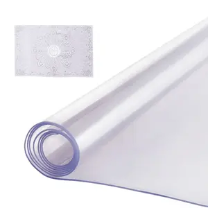 fathersdaygift VEVOR Plastic Table Cover, 24x 48 Inch 2.0 mm Thick Clear Table Protector, Rectangle PVC Desk Mat, Waterproof Easy Cleaning Desk Pad Tablecloth, for Office Dresser Dining Room Table Night Stand