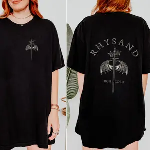 Rhysand Bat Boys Shirt, Double-sided Back Print, Officially Licensed SJM Merch, Bookish Comfort Colors Shirt, Night Court Shirt, ACOTAR Shirt