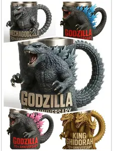 Godzilla 70th Anniversary 3D Mug Coffee Mug COLLECTION Best Gifts For Fans Featuring Mechagodzilla King Ghidorah and Classic Godzilla Design