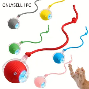 Smart Cat Toy Ball, Automatic Rolling Ball, Electric Interactive Cat Toy, USB Rechargeable, Glow Function, Obstacle Avoidance, Perfect Christmas Gift for Cats