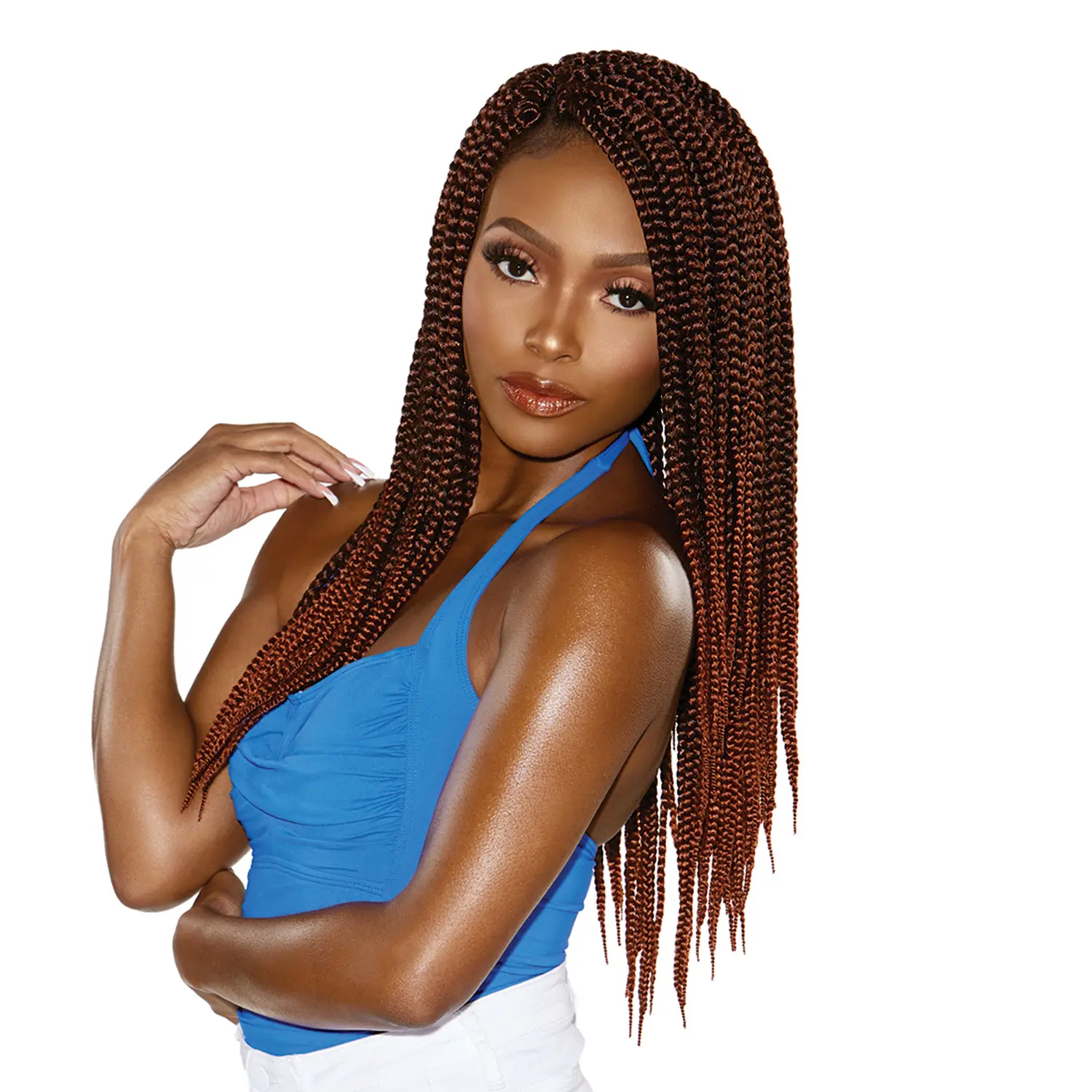 Sensationnel 3X Ruwa Box Braid 18" Crochet Braids for Hairstyles, African Collection, Pre-Looped, Water Repellent & Lightweight, Braids Hairstyles