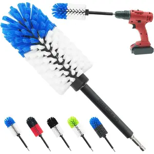Wheel Brush, Soft Drill Wheel Cleaner Brush, Drill Brush for  Wheel, No  Highly Dense and Durable  Wheel Brush Rim Tire  Cleaning Brush for Wheels, Rims, Engines, Exhaust
