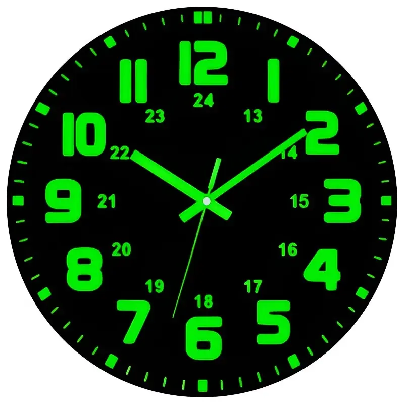 Wireless, luminous vinyl wall clock with large digits. No ticking, silent, suitable for living rooms, bedrooms, offices, and kitchens. A perfect gift for parties, New Year's celebrations, anniversaries, and graduation seasons. mirror