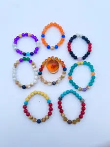 Dragon Ball Z Set #3 Inspired Bracelet (8mm) Buy 4 or More Get Free Random Dragon Ball Keychain Natural Gemstone crystal jewelry