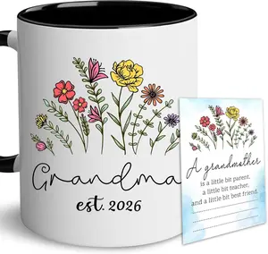 BSQUIELE Mothers Day Gift For Grandma 2026 - Promoted to Grandmas Est 2026 Mug - First Time Grandma Gifts - Mothers Day, Birthday Gifts For Grandmas From Granddaughter, Grandson