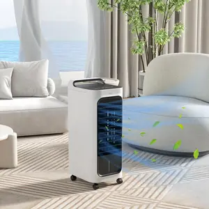 Portable Room Air Cooler with Ice Packs, Ice Cooling Fan, Water Humidifier, Remote Control, Timer & Oscillating Function – Home Heating & Cooling Ventilation Solution