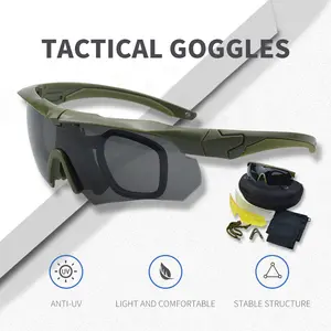Cross-Border Tactical Glasses Windproof Desert Goggles Replaceable Lens Outdoor Tactical Glasses Explosion-Proof Tactical Sunglasses Goggles