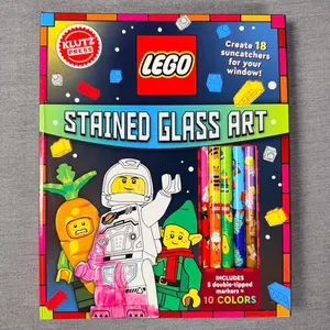 Klutz Press Lego Stained Glass Art: Create 18 Suncatchers for your Window! Includes 5 Double-Tipped Markers