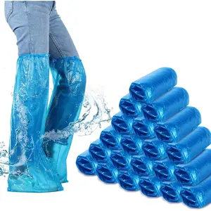 Disposable Boot Covers Plastic Long Waterproof Shoes Cover Over The Knee Shoes Cover for Men Women