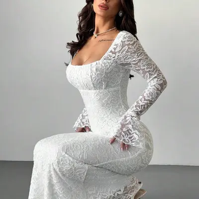 white dress halter neck Women's Marilyn Moment Halter Mini Dress in Off White