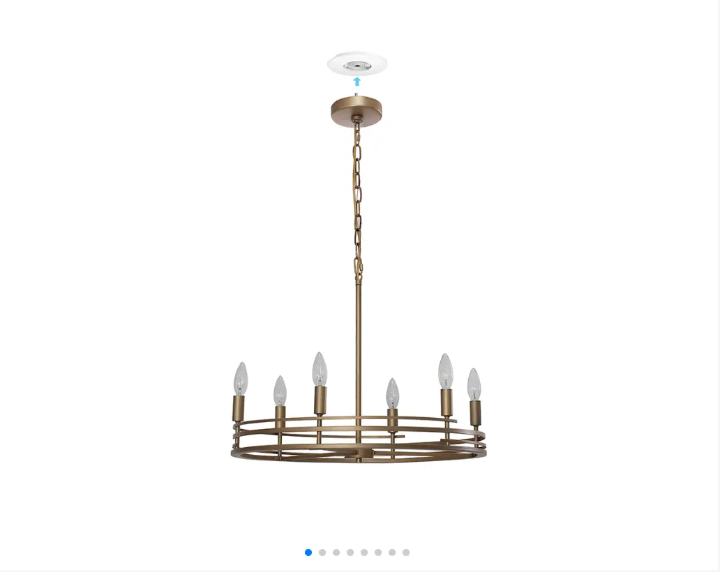 Plug & Play Tallant 6-light Chandelier in Transitional and Modern Style-82.45 Inches Tall and 23 Inches Wide