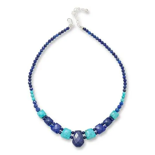 Mine Finds by Jay King Lapis and Azure Peaks Turquoise 18" Necklace