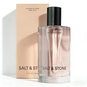 Salt & Stone Saffron & Cedar Unisex Body Mist, Warm Spicy Woody Scent Hair & Body Spray 3.4 Fluid Ounce