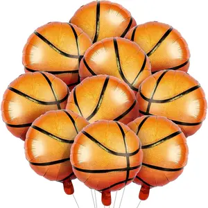 10 count Basketball Balloons 18 InchBasketball Balloon Garland Kit for  Theme Birthday Party &  Day Decorations