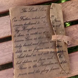the Lord's Prayer leather journal the Lord's Prayer leather journal
