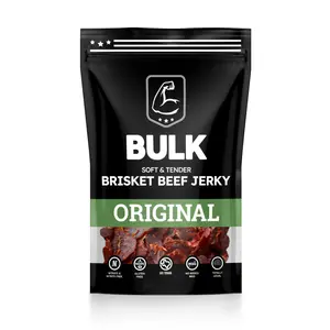 Bulk Beef Jerky I All-Natural Original Pepper Brisket Beef Jerky - Gluten-Free I No added MSG* I Nitrate Free I No artificial ingredients I Made in the USA I Buy in Bulk