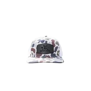 Southern Tradition Brackish Camo & White 6 Panel Trucker Hat with Charcoal Logo Patch