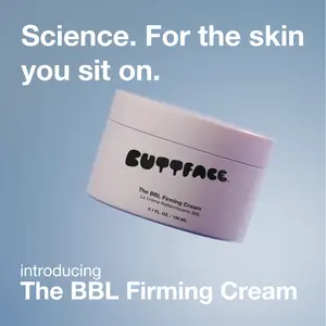 Buttface BBL Firming Cream Unscented Peptide Moisturizer for Firmer Skin 9.1 fl oz 265 ml Fragrance-Free Firming Cream for Butt Skin and More