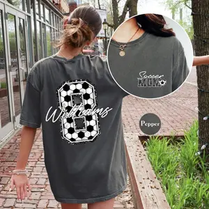 Personalized Soccer Mom Shirt – Custom Name & Number Jersey – Mother’s Day Gift Tee – Soccer Fan Apparel