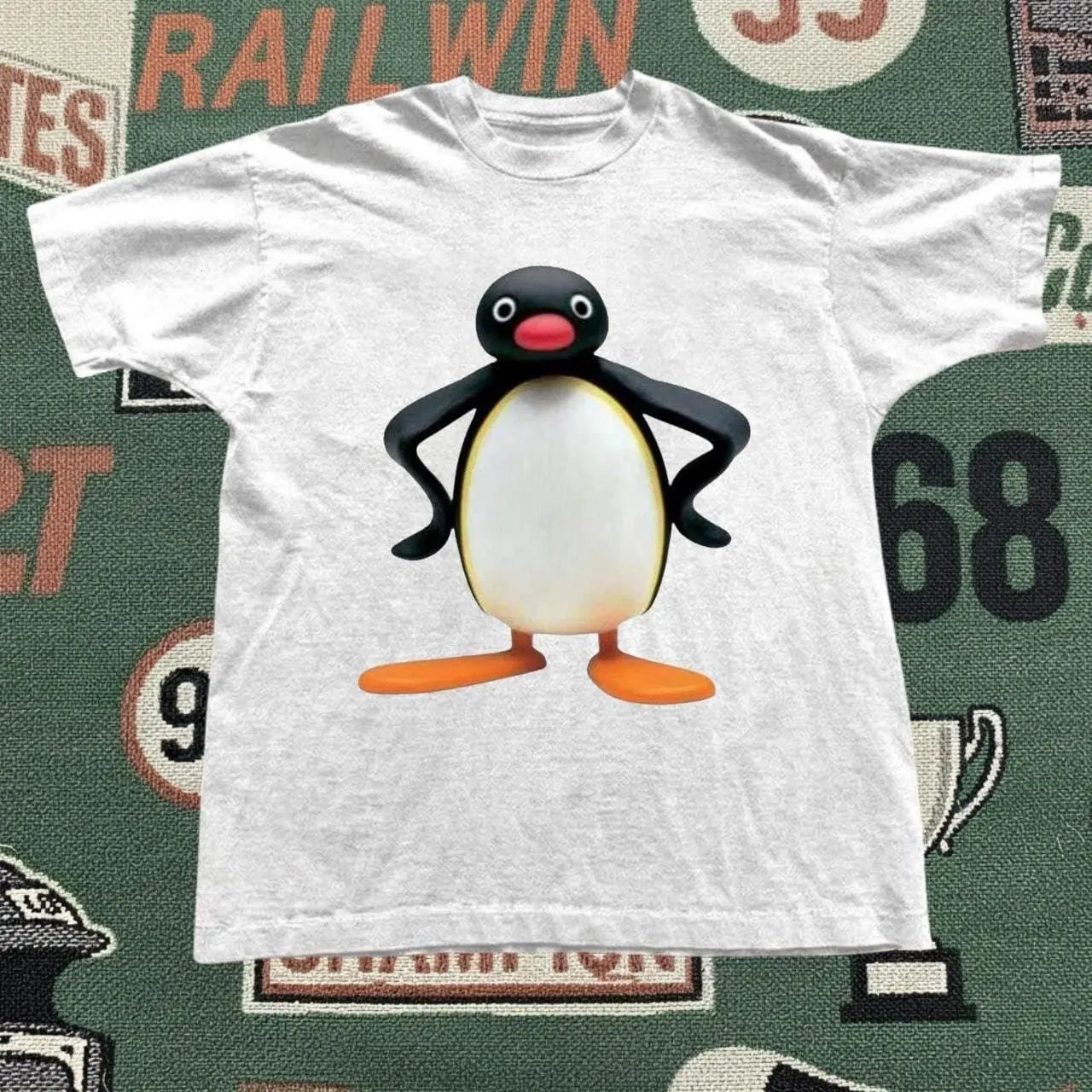 Pingu Graphic T-Shirt – Vintage Cute Graphic Top
