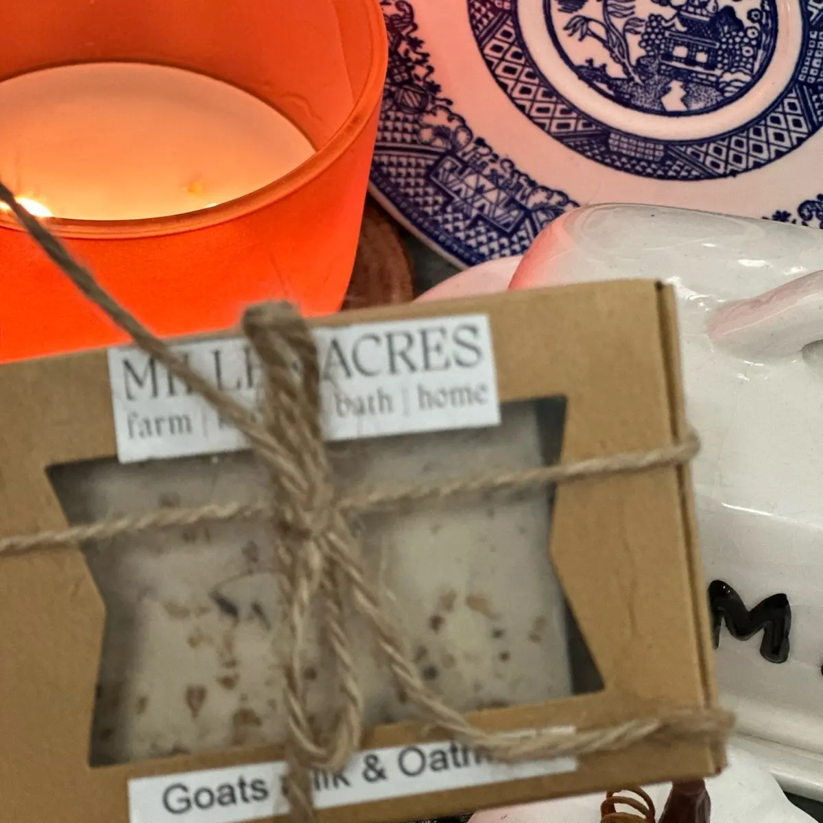 Miller Acres Goats Milk with Oatmeal Soap 2.25oz - Natural Body Soap Made from Fresh Milk for All Skin Types and Acne-Prone Skin Support