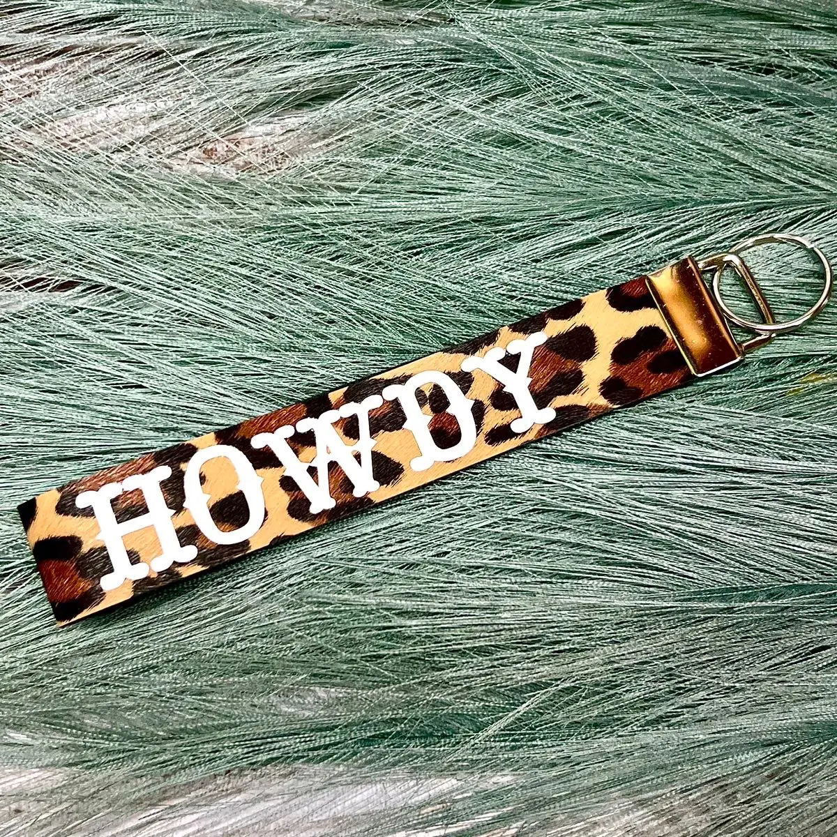 Howdy Cheetah Faux Leather Wristlet | PU Leather