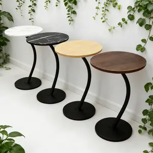 Multi-Color Round Accent Side Table, Modern Minimalist Design That Fits Any Home Aesthetic