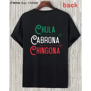 Mexican Chola Chingona Hoodie Men's Long Sleeve Hooded Graphic Print Streetwear Baddie Aesthetic Aztec Latino Cultural Apparel Menswear Sweatshirts Classic Classic