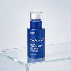 Trending K-Beauty Medicube One Day Exosome Shot 2000 Liquid Microneedling Serum, At-Home Exosome Pore Treatment for Smooth Glass Skin