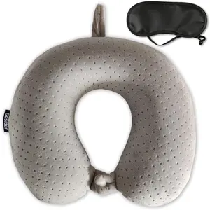 Memory Foam U-Shaped Travel Neck Pillow, Comfortable Neck and Head Support to Relieve Fatigue, Portable Neck Pillow Suitable for Planes, Trains and Self-Driving Travel