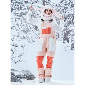 Women's Juicy Candy Snow Bib Pants Pink