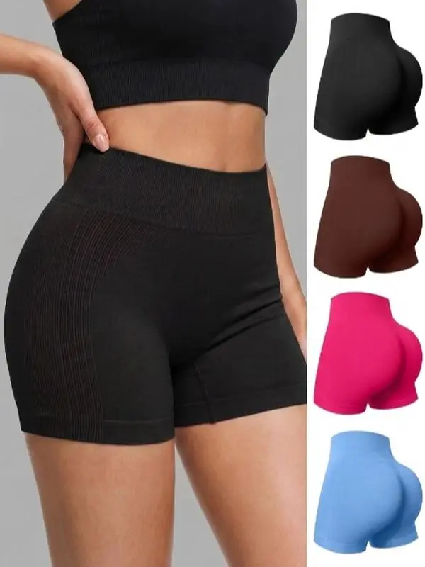 OLISH 4/8pcs Women's Seamless Sports shorts Underwear, Light and breathable,Tummy Control & Butt-Lifting Yoga Boxer Briefs.