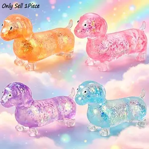 Cute Mini Dachshund Squeeze Toy, Animal Shape Stress Relief Toy, Fidget Animals, Squishy Fidgets, Kids Valentine's Day Gift, Teen Boys Girls Birthday Gift, Soft Cute Creative Fun