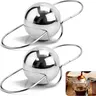 2-Pack Stainless Steel Espresso Chilling Balls - Heat-Resistant Machine-Made Coffee Equipment with Own Storage Box (Storage Box Included), Modern Coffee-Making Tools for Cooling & Bitterness Removal, Kitchen Upgrade Add-Ons