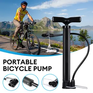 Compact High-Pressure Bike Pump with Alloy Base - Portable Mini Inflator for Bicycles, Basketballs, Electric Scooters - Up to 120 PSI