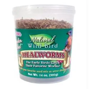 212 MAIN Natural Wild Bird Food Dried Mealworms, 14 oz - 44843, High-Protein Preservative-Free Natural Blend Feed, Energy Boost