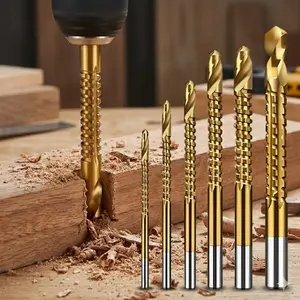 Hard Alloy Spiral Tap & Drill Set: Metric Threading Tools, Multi-Flute Quick Bore Bits, Impact Drill Bit, Wood Hole Openers, Thread Repair & Precision Hole Expanders, Portable Metal Wood Plastic Drilling Kit