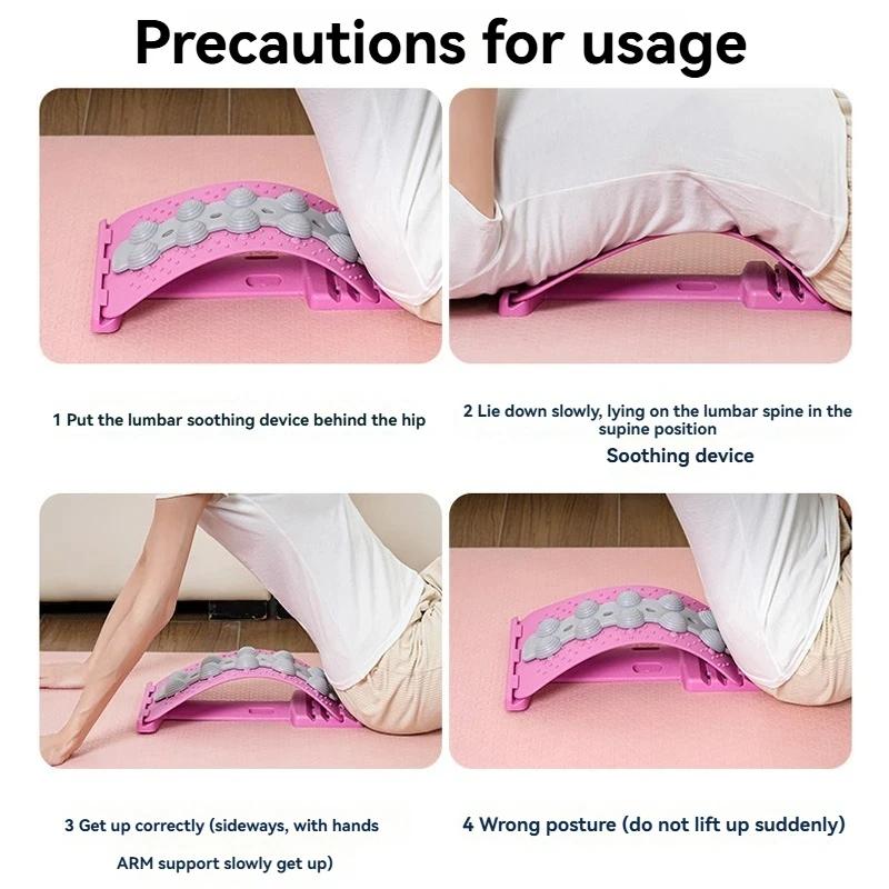 Lumbar Spine Relaxer Stretching Slim Shoulder Thin Back Yoga Spine Correction Hunchback Relaxation Massager Waist Support Lumbar Back #Gifts