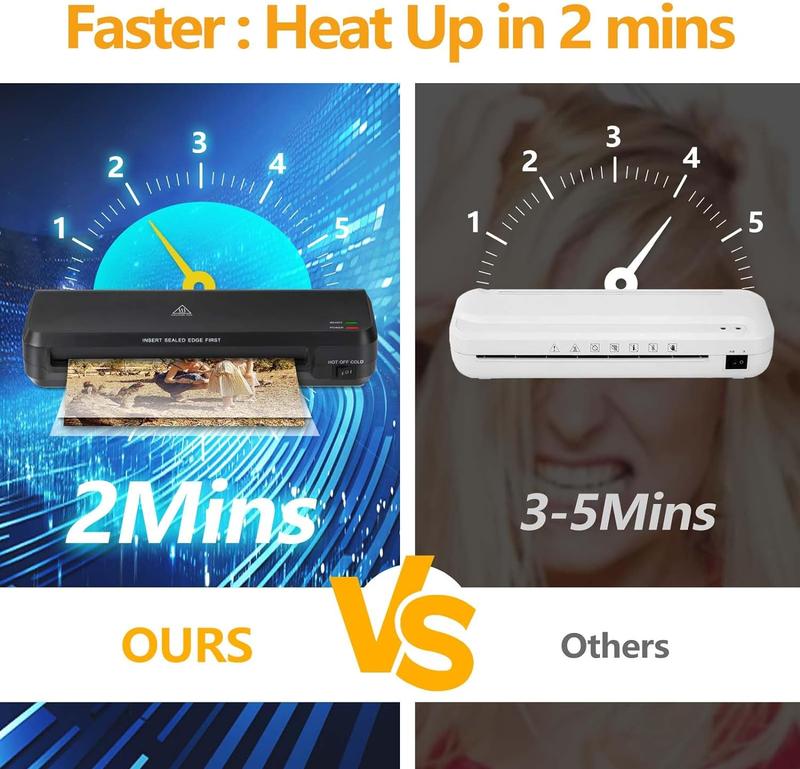 A4 Laminator Machine, Thermal Laminator Machine with 50 Laminating Sheets,Laminating Of A4/A5/A6 For Home Office School Use