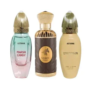 (3pc Bundle Pack) Marsh Candy, Carmelo Chevaux + Bananza by Attar de Astana EDP Spray, 3.4oz